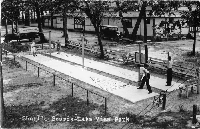 Devils Lake Amusement Park - Shuffleboard In 1933 From Dan Cherry (newer photo)